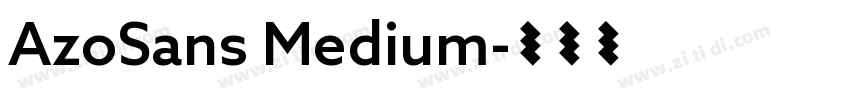 AzoSans Medium字体转换